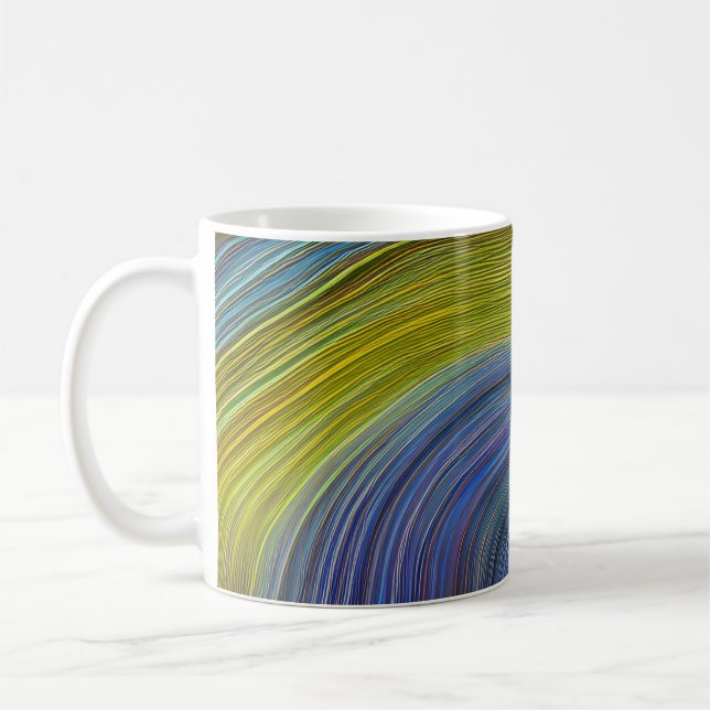 Abstrakte Seascape Fractured Waves 34 Kaffeetasse (Links)