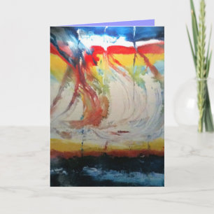 abstrakte Seascapes Grußkarte - ins Wind Karte