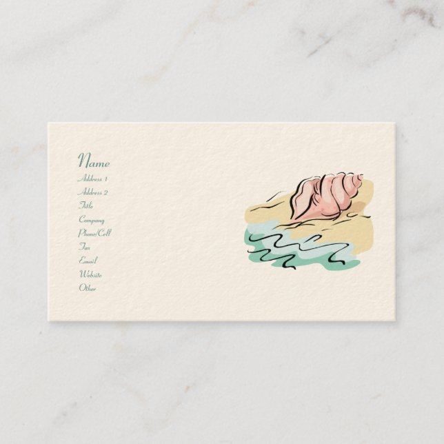 Abstrakte Seashell Business Cards Visitenkarte (Vorderseite)