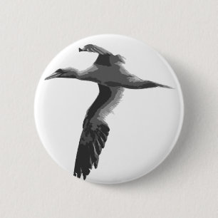 Abstrakte Seevögel Button