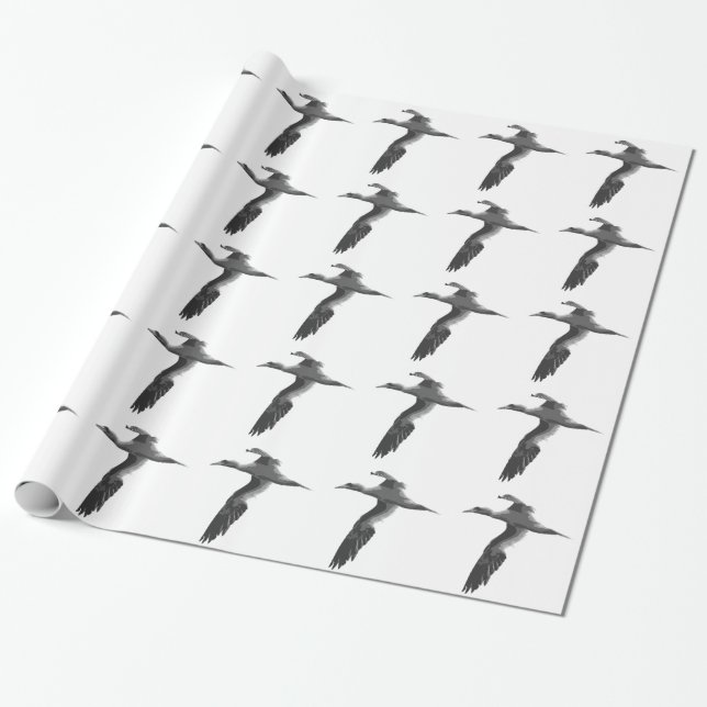 Abstrakte Seevögel Geschenkpapier (Ungerollt)