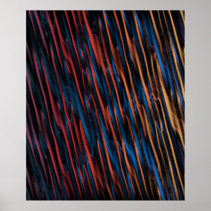 Abstrakte seidige Linien Poster