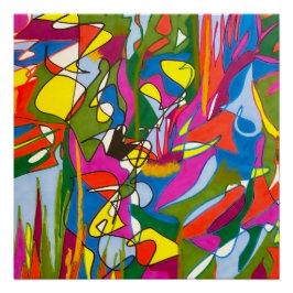 Abstrakte Sharpie Art, "Jazz Feature" Glossy Poste Poster