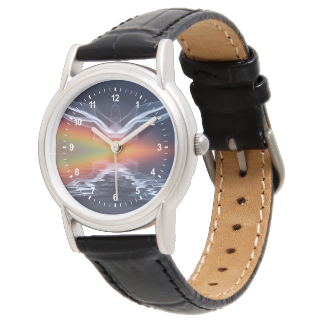 Abstrakte Silhouette Armbanduhr (Schrägansicht)
