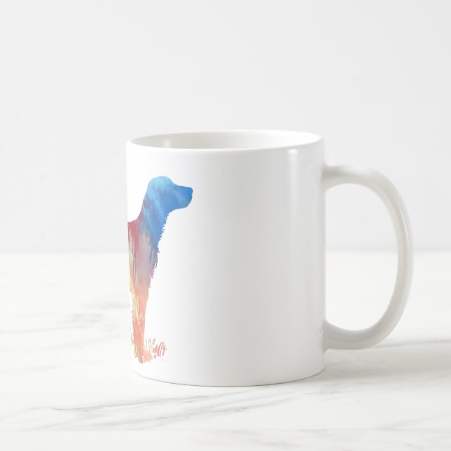 Abstrakte Silhouette des englischen Setzers Kaffeetasse (Rechts)