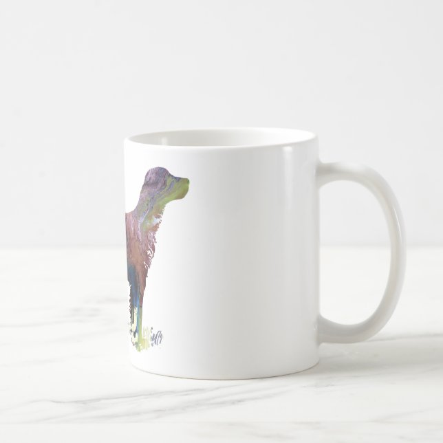 Abstrakte Silhouette des englischen Setzers Kaffeetasse (Rechts)
