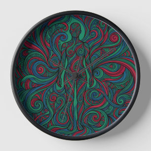 Abstrakte Silhouette-Juwelen-Linienkunst-Uhren Uhr