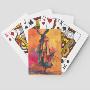 Abstrakte Silhouette Samurai Warrior Spielkarten