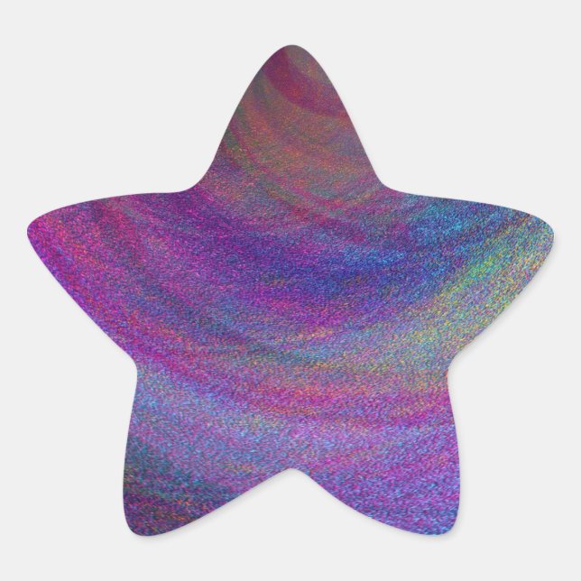 Abstrakte, simulierte Metallic Paint Stern-Aufkleber (Vorderseite)