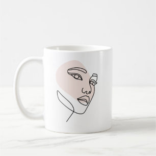 Abstrakte Single-Linie-Kunst Kaffeetasse