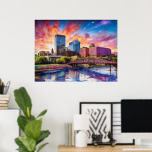 Abstrakte Skyline von Dayton, Ohio