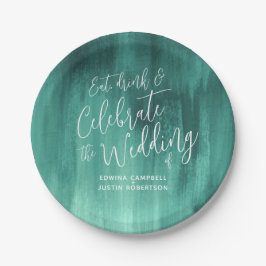 Abstrakte Smaragdgrüne Papierplatte Pappteller