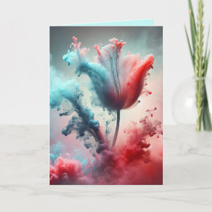 Abstrakte Smoky Tulip zum Geburtstag Karte