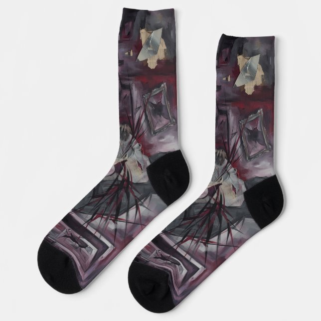 Abstrakte Socken (Linkes Detail)