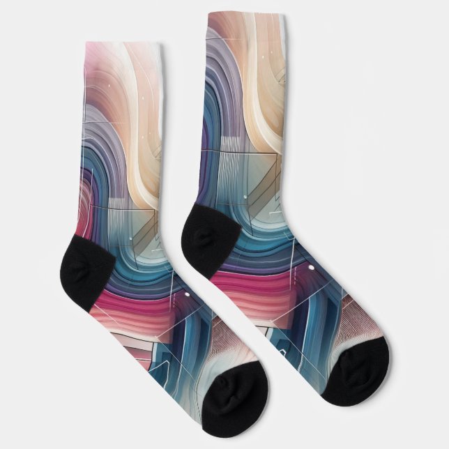 Abstrakte Socken - Modernes Design (Rechts)
