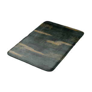Abstrakte Soft Hues Deep Green & Gold Badematte