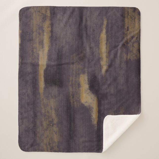 Abstrakte Soft Hues Deep Plum Sherpadecke (Vorderseite)
