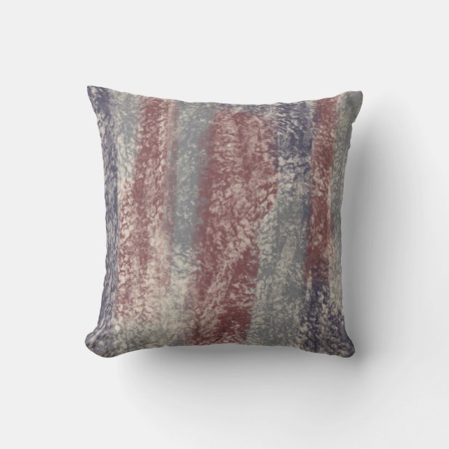 Abstrakte Soft Hues Grau Beige Dusty Rose & Lila Kissen (Vorderseite)