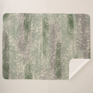 Abstrakte Soft Hues Grau Beige Moss & Stone Sherpadecke