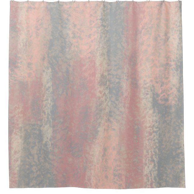 Abstrakte Soft Hues Grau Beige Pink Duschvorhang (Vorderseite)