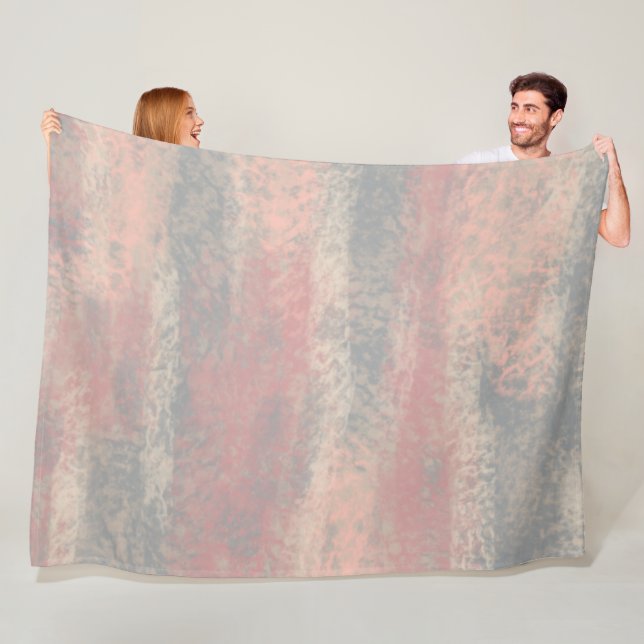 Abstrakte Soft Hues Grau Beige Pink Fleece Blanket (Beispiel)