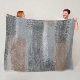 Abstrakte Soft Hues Grau Beige Steel Blue & Brown Fleecedecke