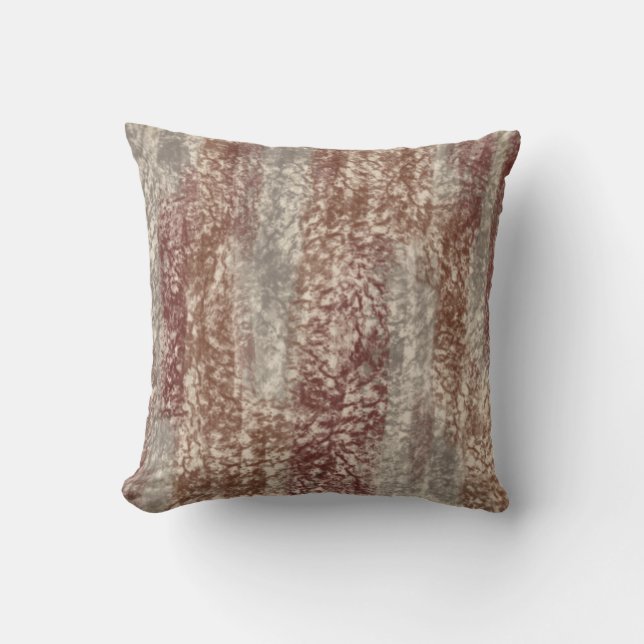 Abstrakte Soft Hues Grau Beige Wein & Schokolade Kissen (Vorderseite)