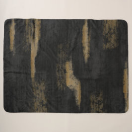 Abstrakte Soft Hues Tief Kohle & Gold Sherpadecke