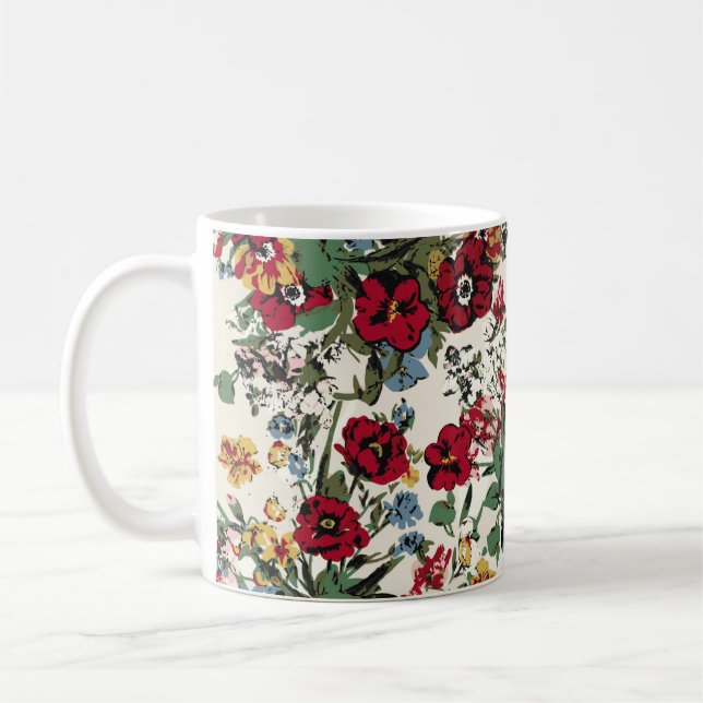 Abstrakte solide Blume, alles über Design Kaffeetasse (Links)