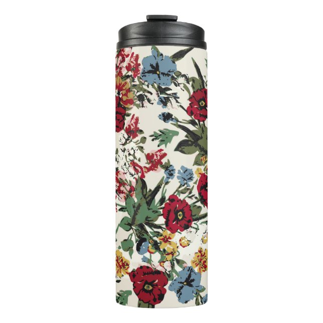 Abstrakte solide Blume, alles über Design Thermosbecher (Vorderseite)