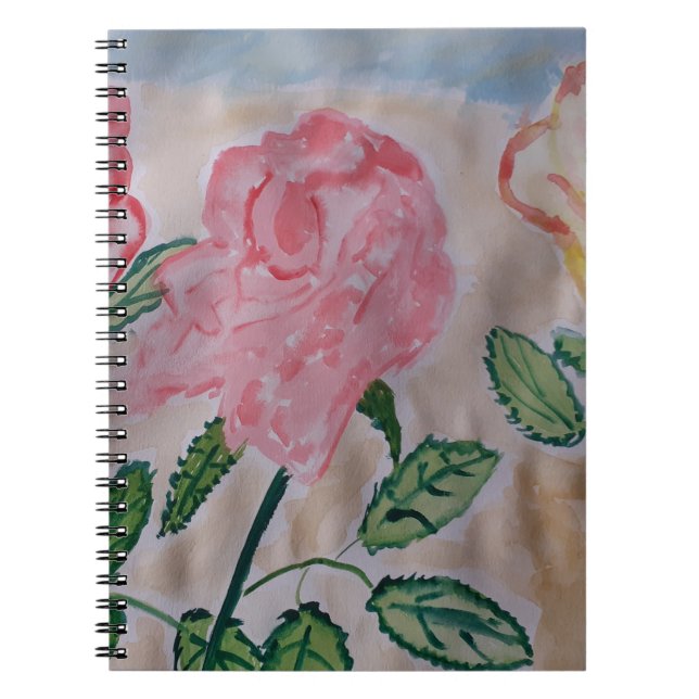 Abstrakte Sommer-Rose SpiralNotebook Notizblock (Vorderseite)