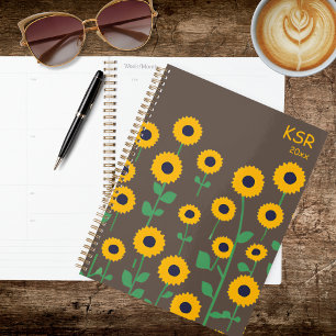 Abstrakte Sommer-Sonnenblumen Planer