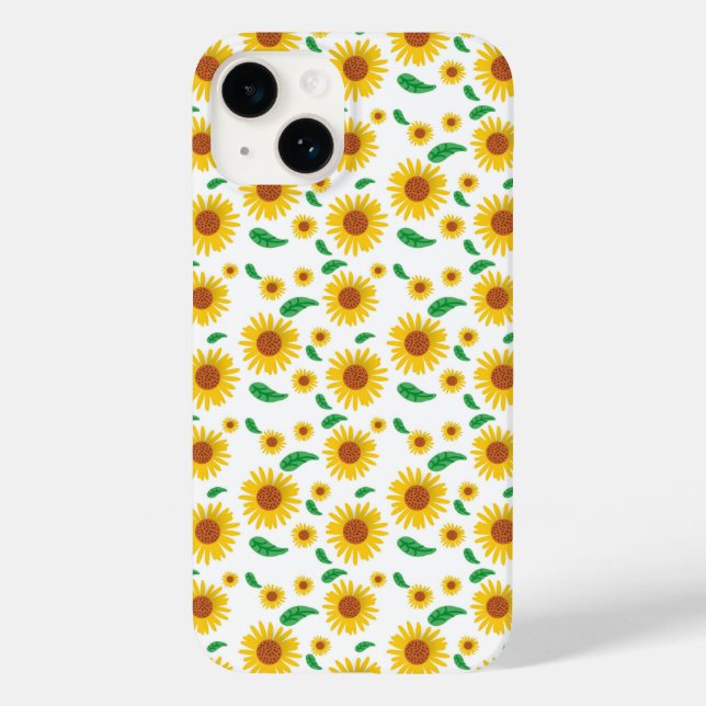 Abstrakte Sonnenblume Case-Mate iPhone 14 Hülle (Rückseite)