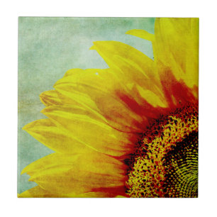 Abstrakte Sonnenblume Fliese