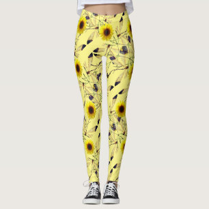 Abstrakte Sonnenblume Leggings