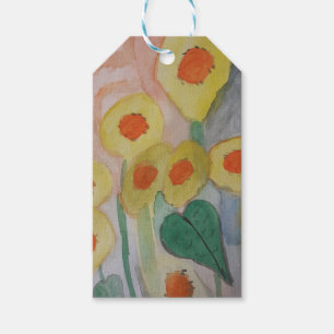 Abstrakte Sonnenblumen Geschenkanhänger