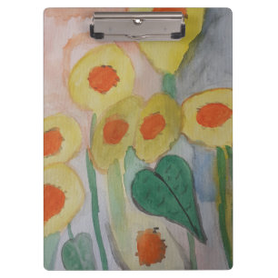 Abstrakte Sonnenblumen Klemmbrett