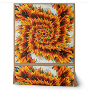 Abstrakte Sonnenblumen Swirt Kunstgewerbe Tapete
