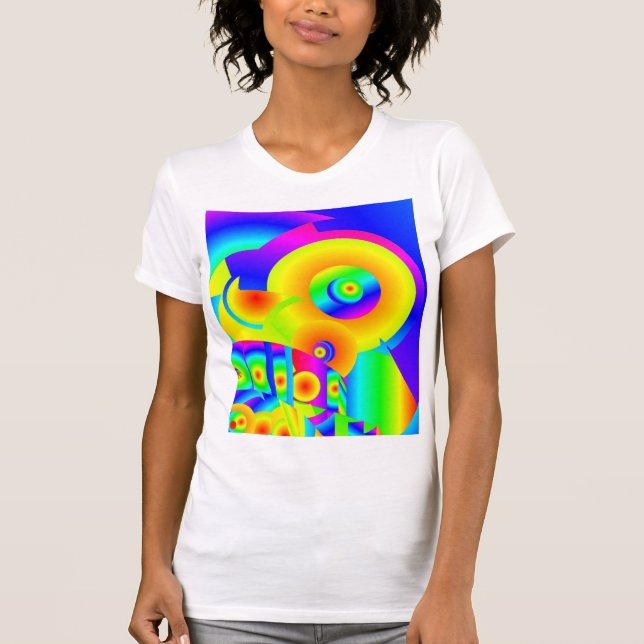 Abstrakte Sonnenblumen T-Shirt (Vorderseite)