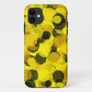 Abstrakte Sonnenblumendoten kunstgelb-braune Kreis Case-Mate iPhone Hülle