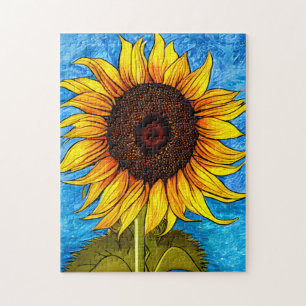 Abstrakte Sonnenblumenmalerei