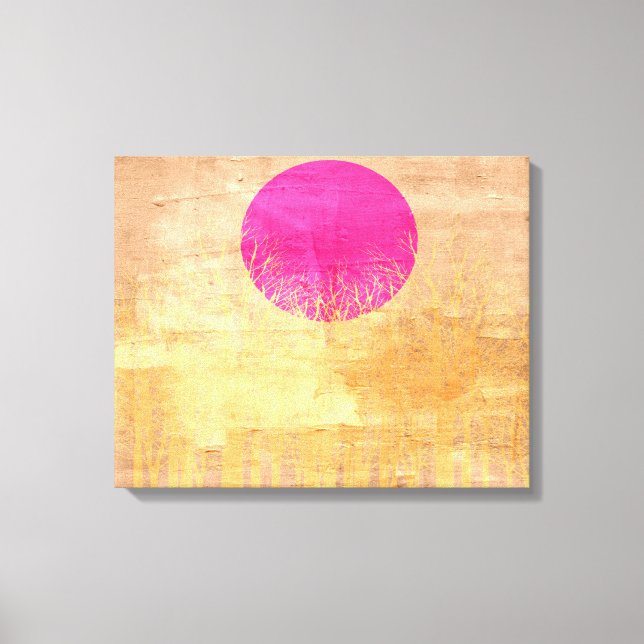 Abstrakte Sonnencreme Leinwanddruck (Vorderseite)