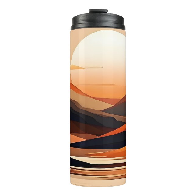 Abstrakte Sonnenlandschaft Thermosbecher (Vorderseite)