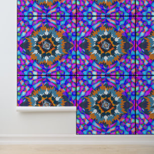Abstrakte Sonnenschein Farbige Florale Mandala-Kun Tapete