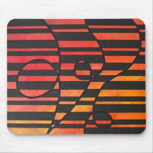 Abstrakte Sonnenschutzstreifen mit fett geometrisc Mousepad