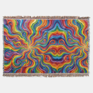 Abstrakte Sonnenstrahlen-Explosion Regenbogen-Deck Decke