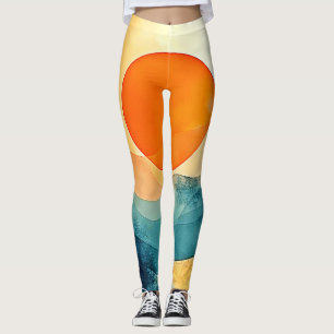 Abstrakte Sonnenuntergangsarten Leggings