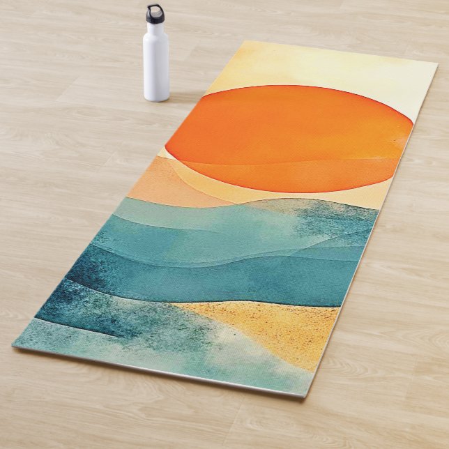 Abstrakte Sonnenuntergangsarten Yogamatte (Beispiel)