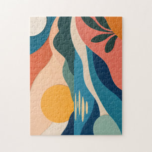 Abstrakte Sonnenuntergangslandschaft Moderne Kunst