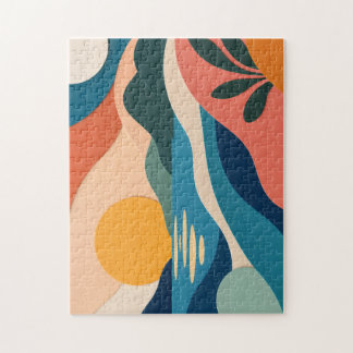 Abstrakte Sonnenuntergangslandschaft Moderne Kunst